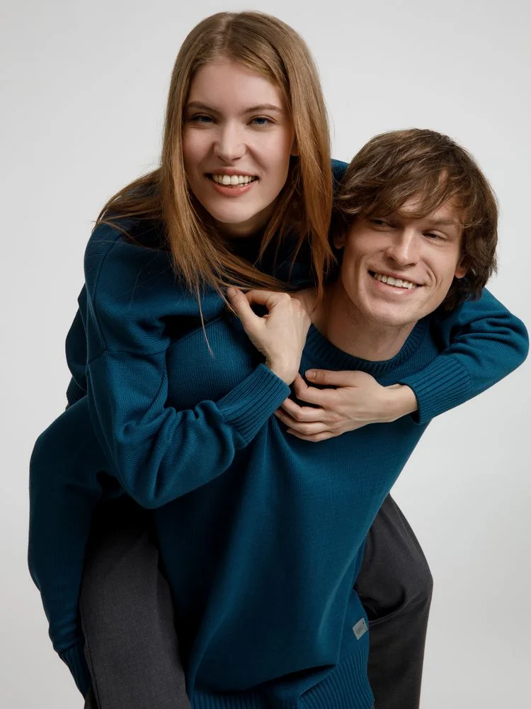 Джемпер оверсайз унисекс Stated в сумке синий морская волна - фото 13