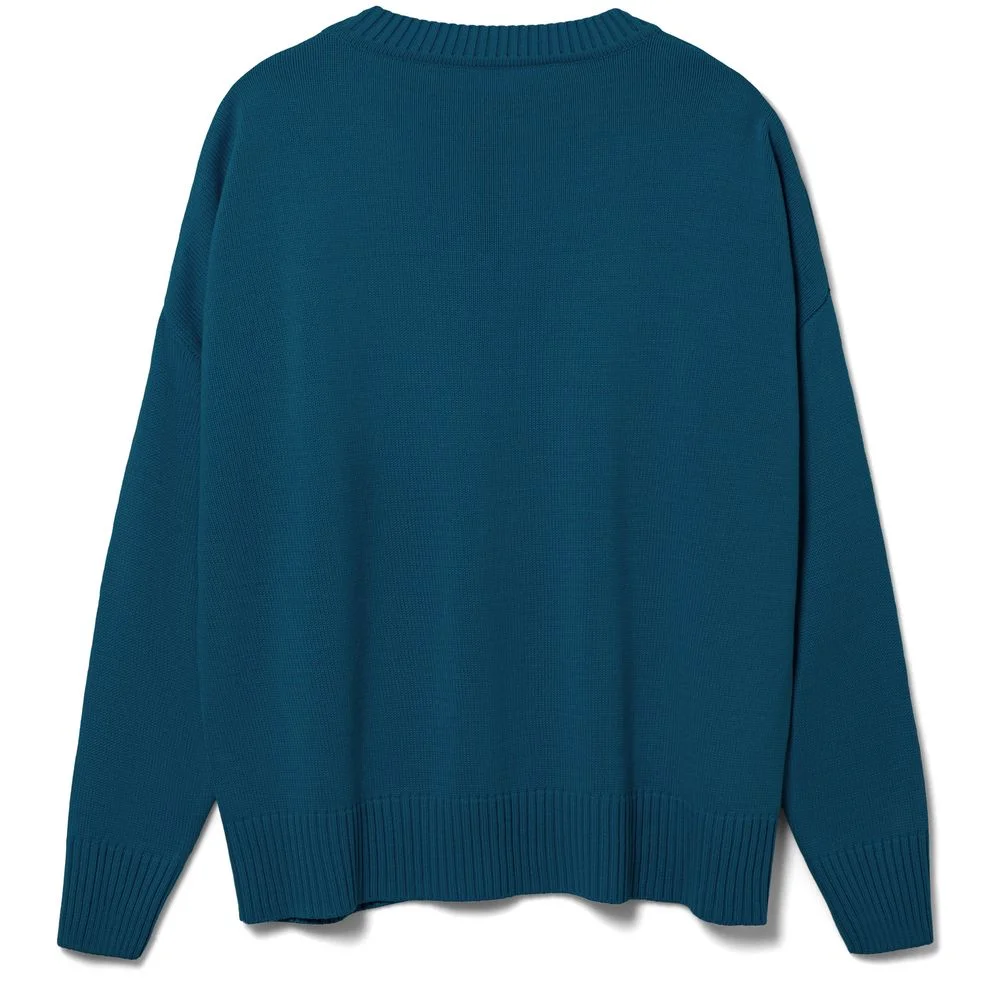 Джемпер оверсайз унисекс Stated в сумке синий морская волна - фото 2