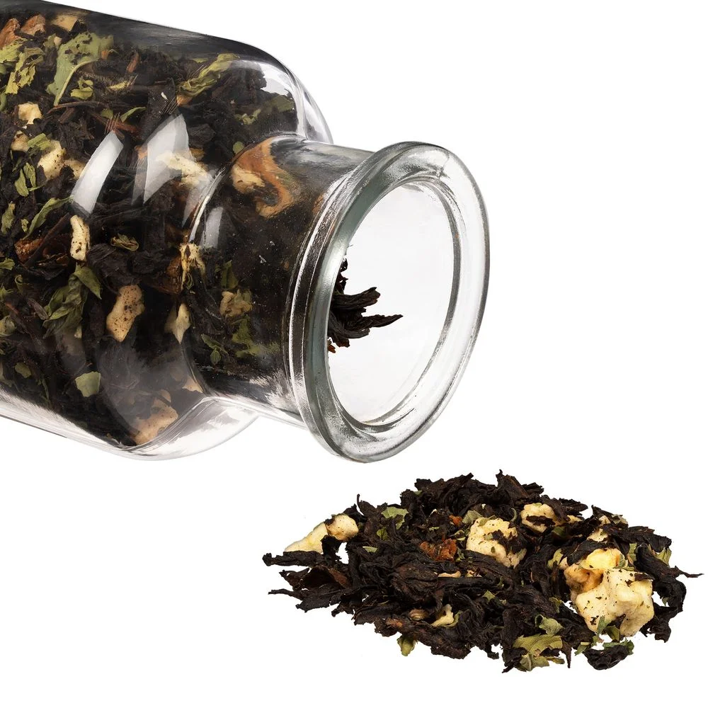 Чай Сокочай черный с соком ананаса с кусочками ананаса яблока и корицы - фото 2