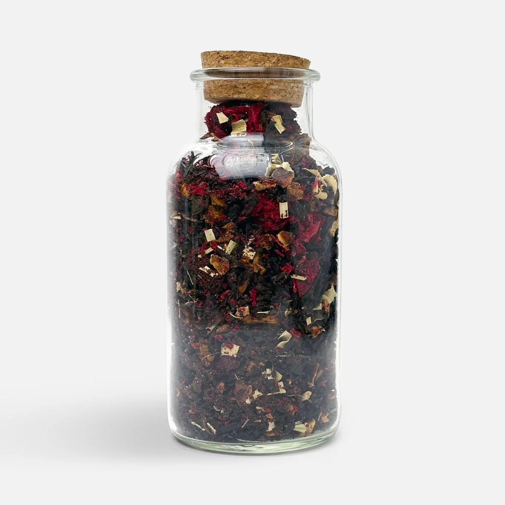 Чай Сокочай с соком ананаса с вишней цветками и коркой граната и лемонграссом