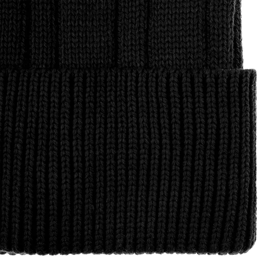 Шапка Knit Beat черная - фото 3