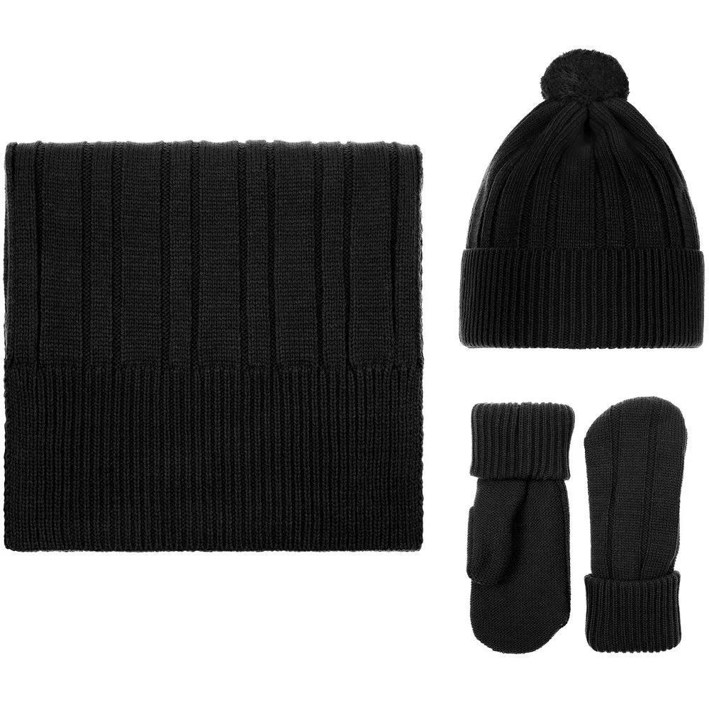 Шапка Knit Beat черная - фото 4