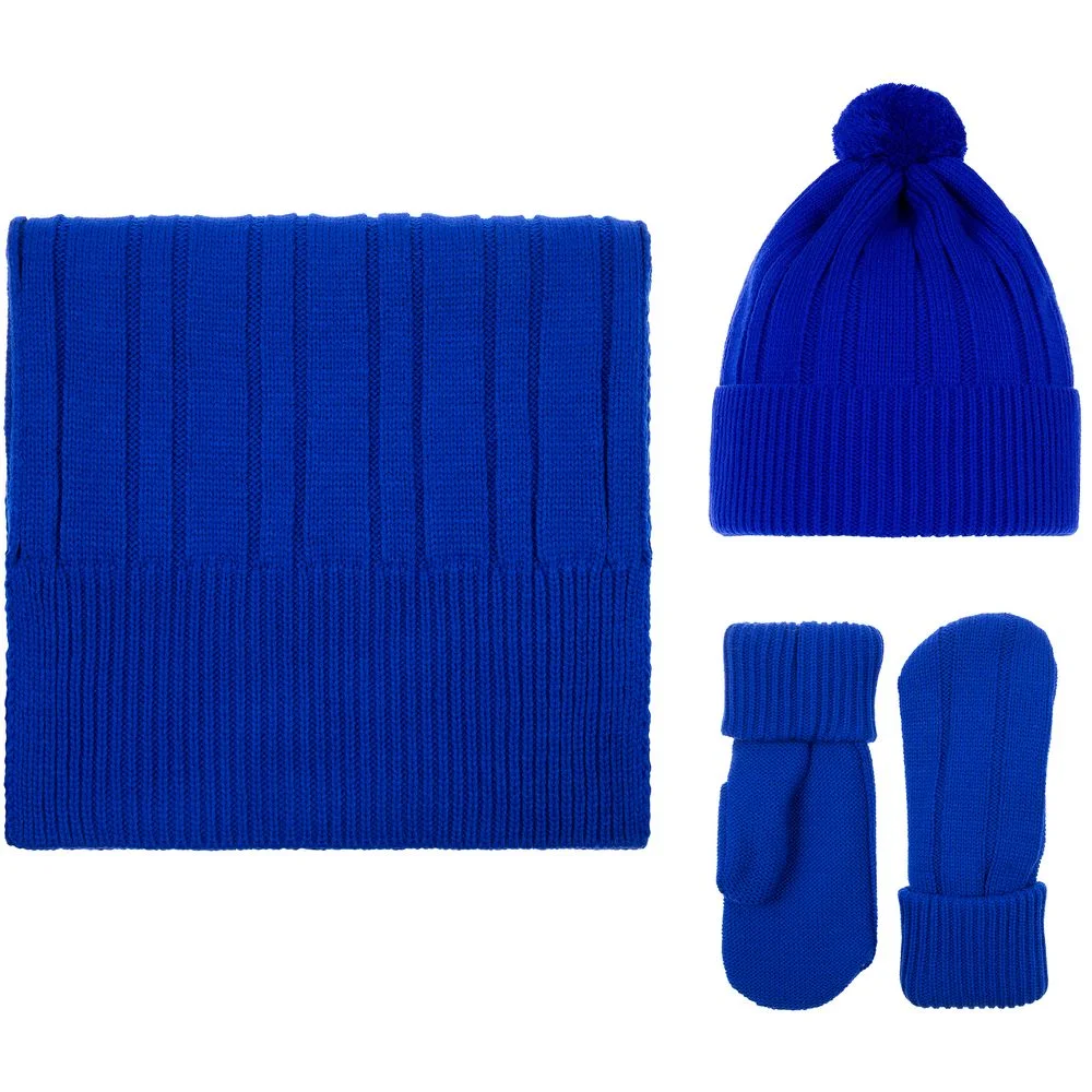 Шапка Knit Beat синяя - фото 4