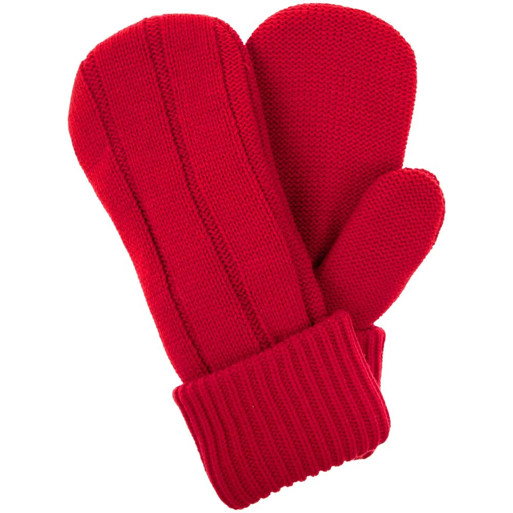 Варежки Knit Beat красные - фото 2