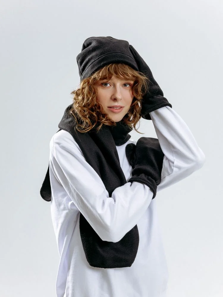 Варежки Fleecy, черные - фото 8