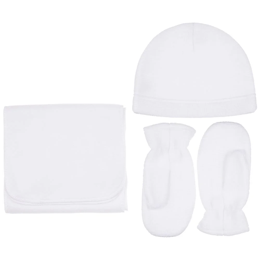 Варежки Fleecy белые - фото 4