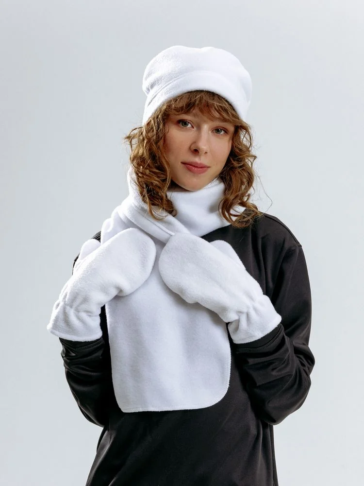 Варежки Fleecy белые - фото 7