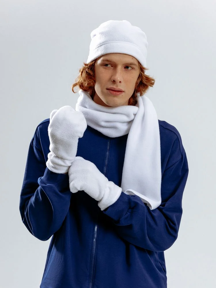 Варежки Fleecy белые - фото 8