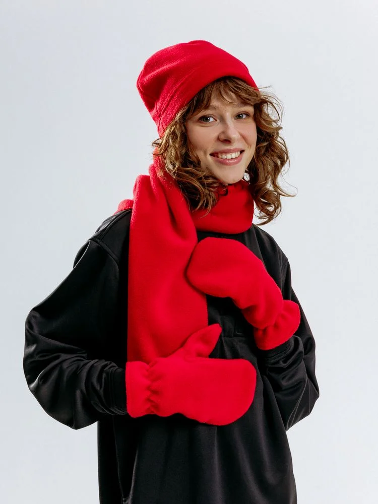 Варежки Fleecy красные - фото 6