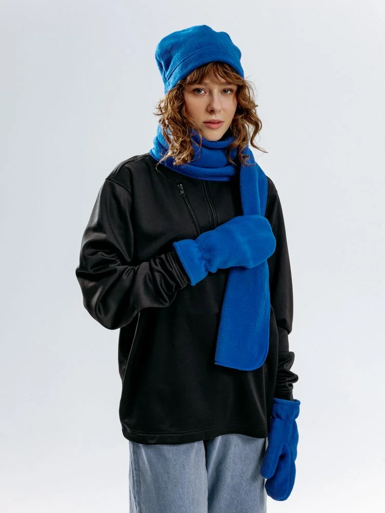 Варежки Fleecy ярко-синие - фото 6