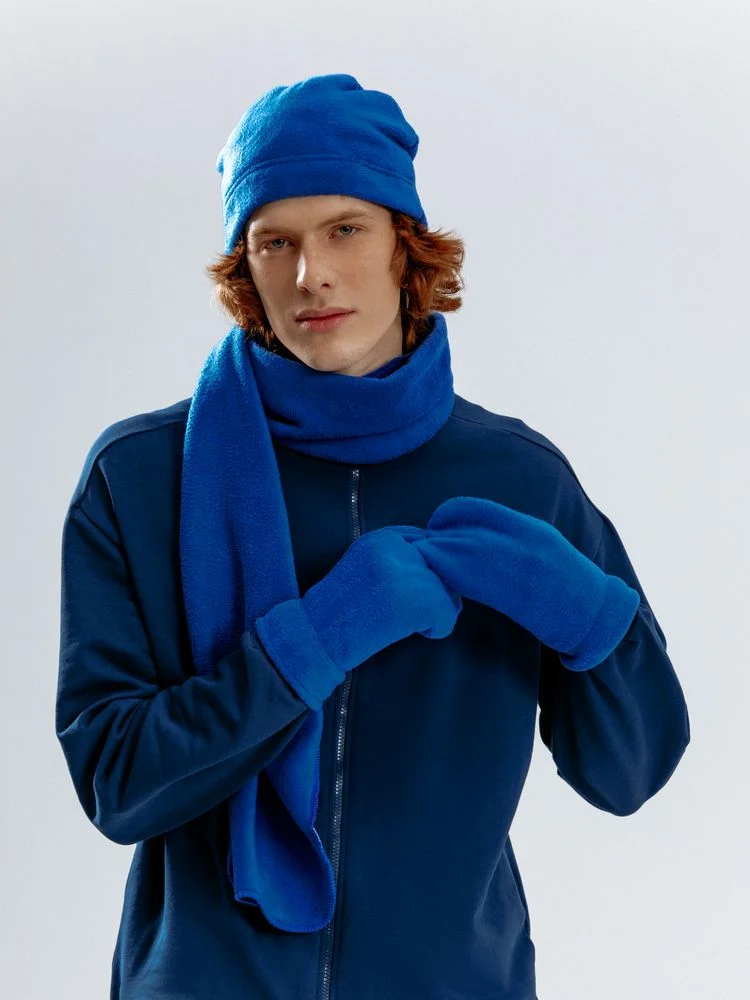 Варежки Fleecy ярко-синие - фото 8