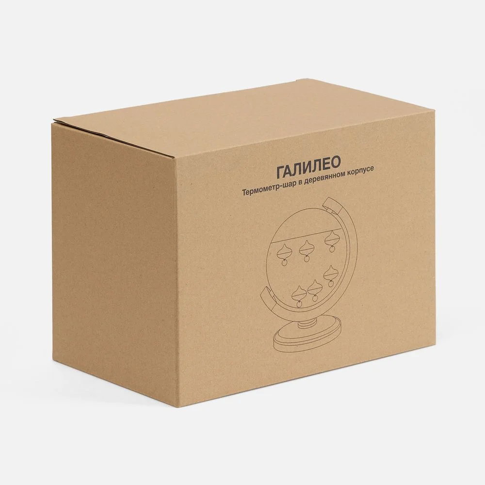 Термометр-шар Галилео в деревянном корпусе - фото 12