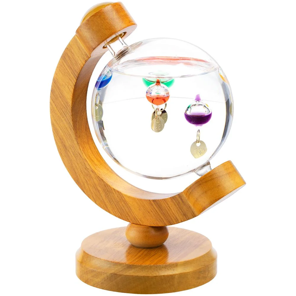 Термометр-шар Галилео в деревянном корпусе - фото 2