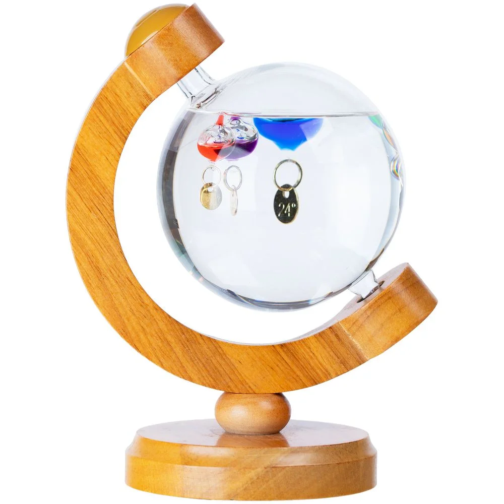 Термометр-шар Галилео в деревянном корпусе - фото 3