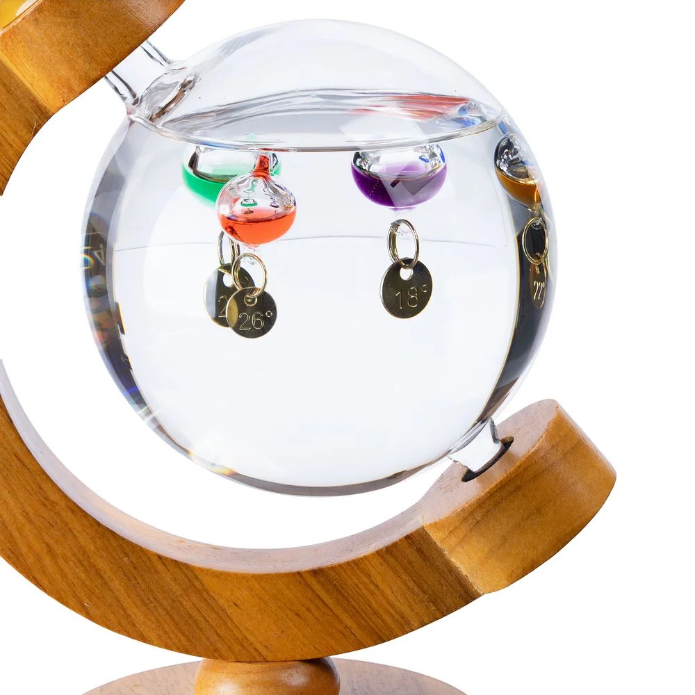 Термометр-шар Галилео в деревянном корпусе - фото 4
