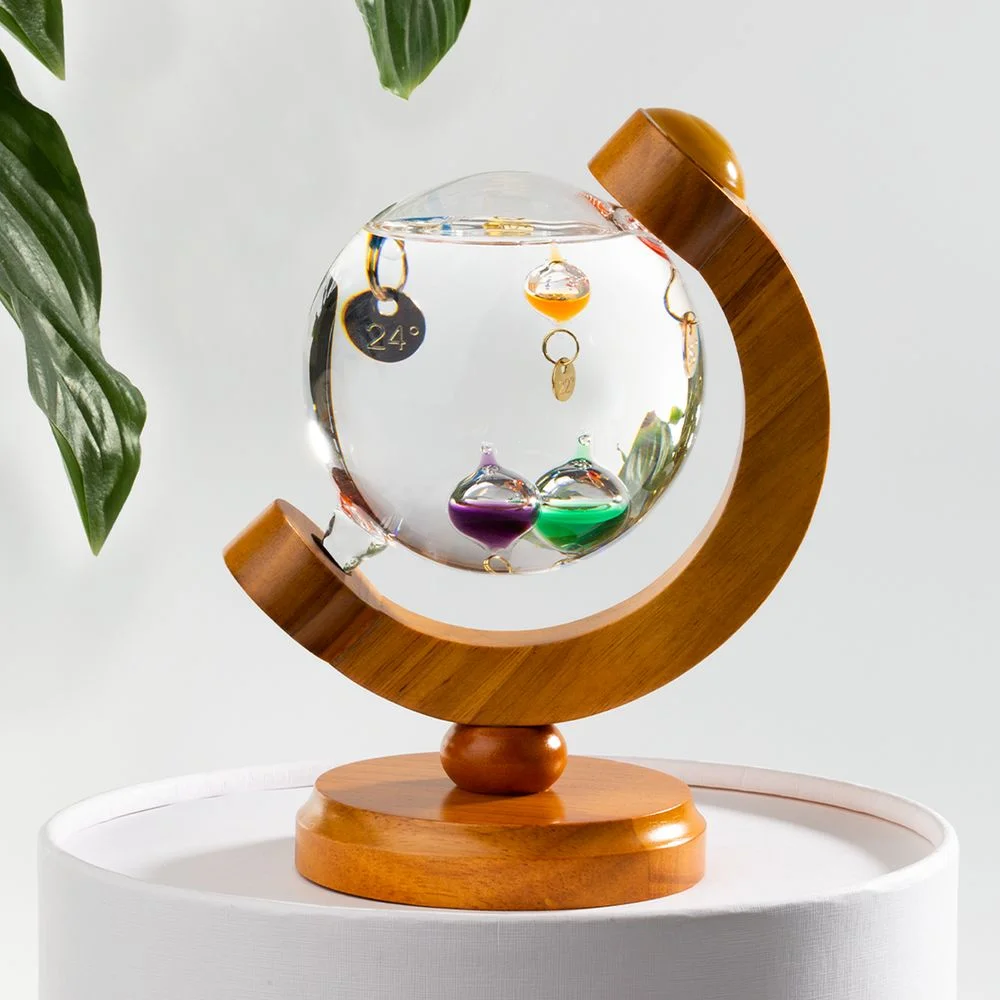 Термометр-шар Галилео в деревянном корпусе - фото 9