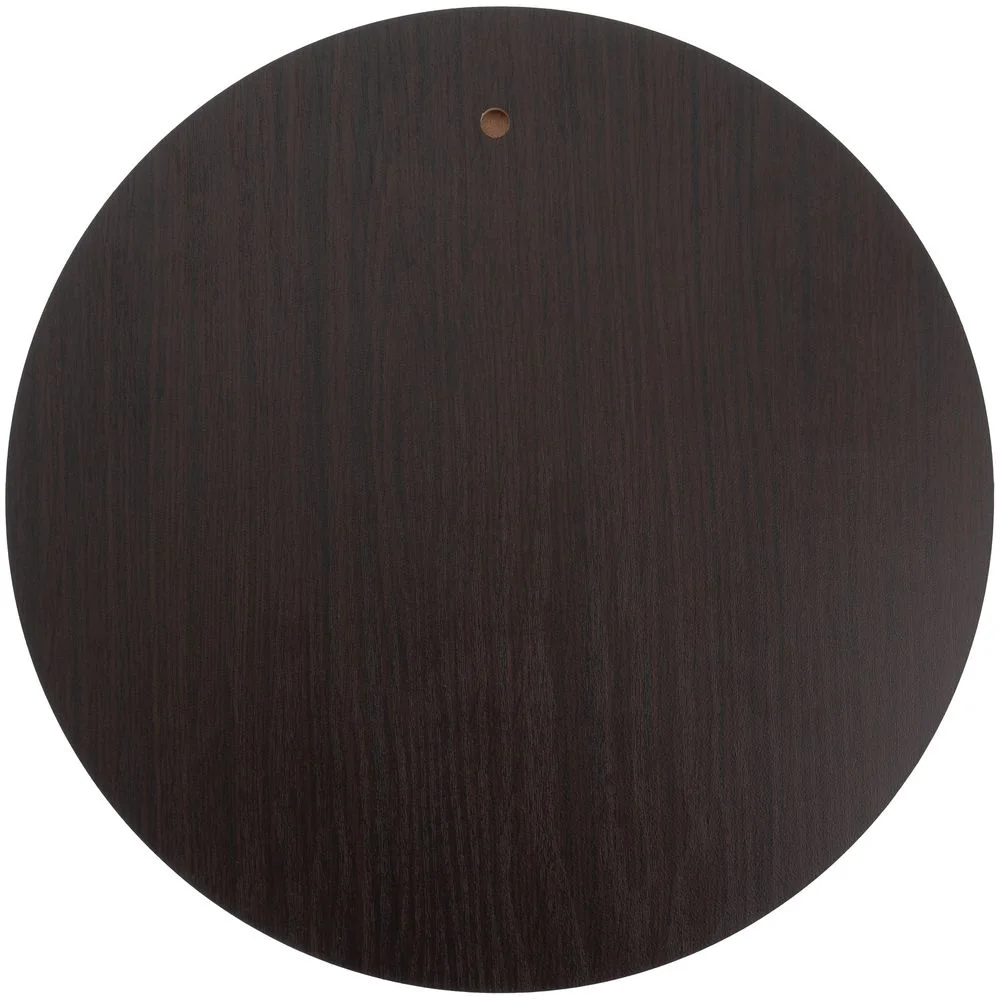 Плакетка Plaque круглая венге с серебристой пластиной - фото 3