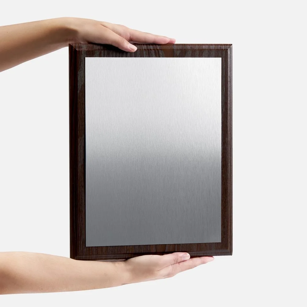 Плакетка Plaque XL венге с серебристой пластиной - фото 6