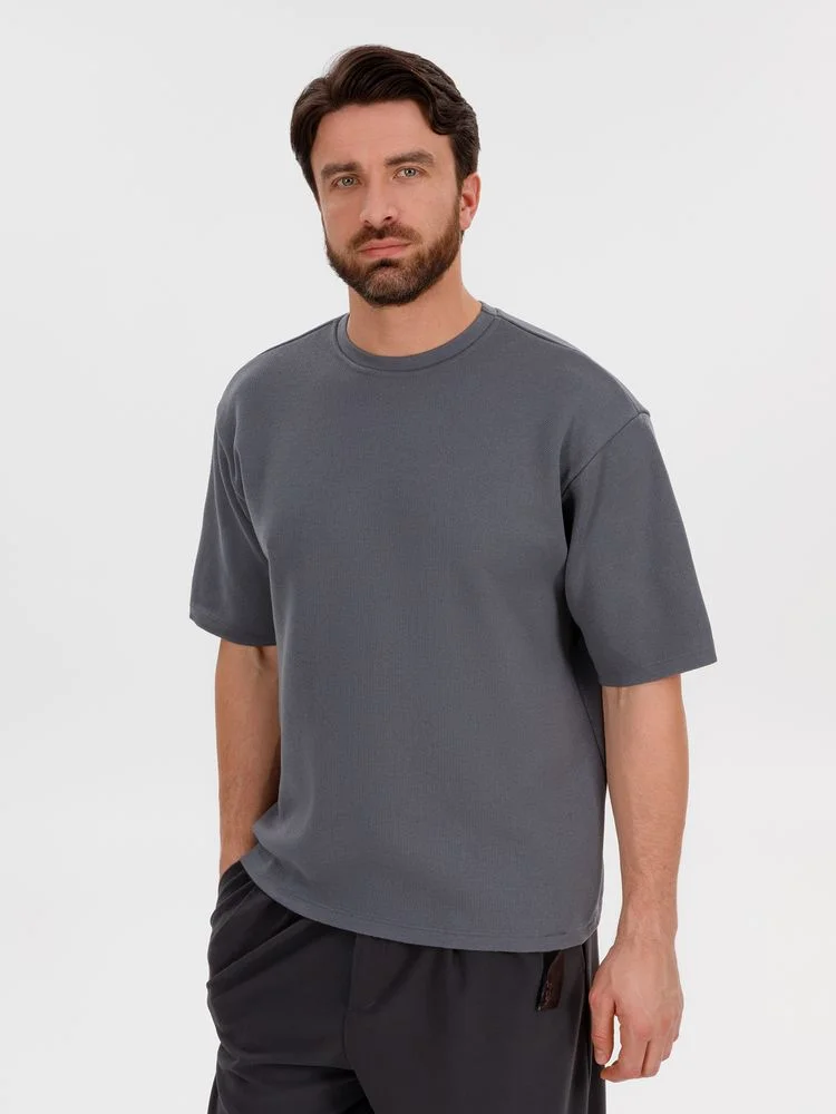 Джемпер с коротким рукавом Siluetti Volumica серый - фото 8