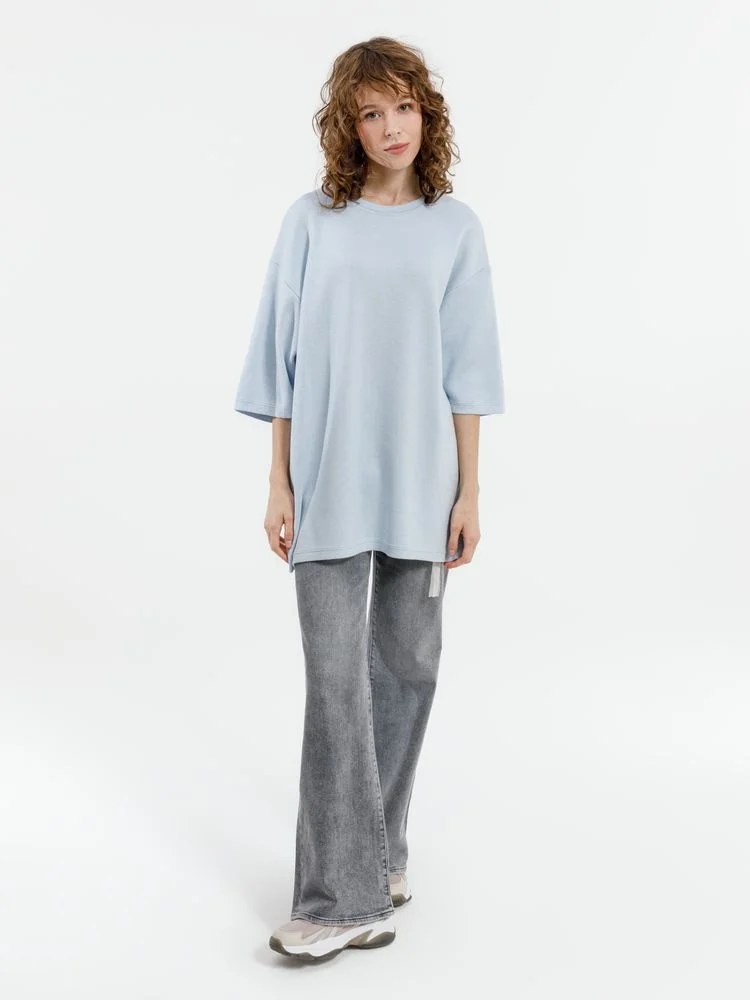 Джемпер с коротким рукавом Siluetti Volumica, светло-голубой - фото 4