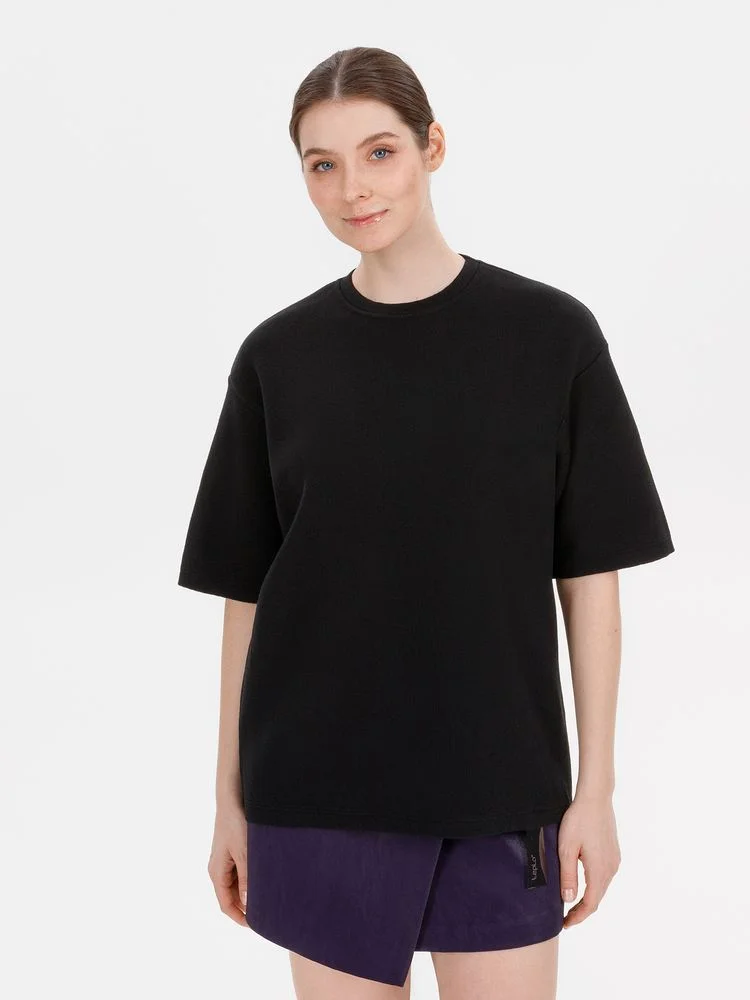 Джемпер с коротким рукавом Siluetti Volumica черный - фото 4