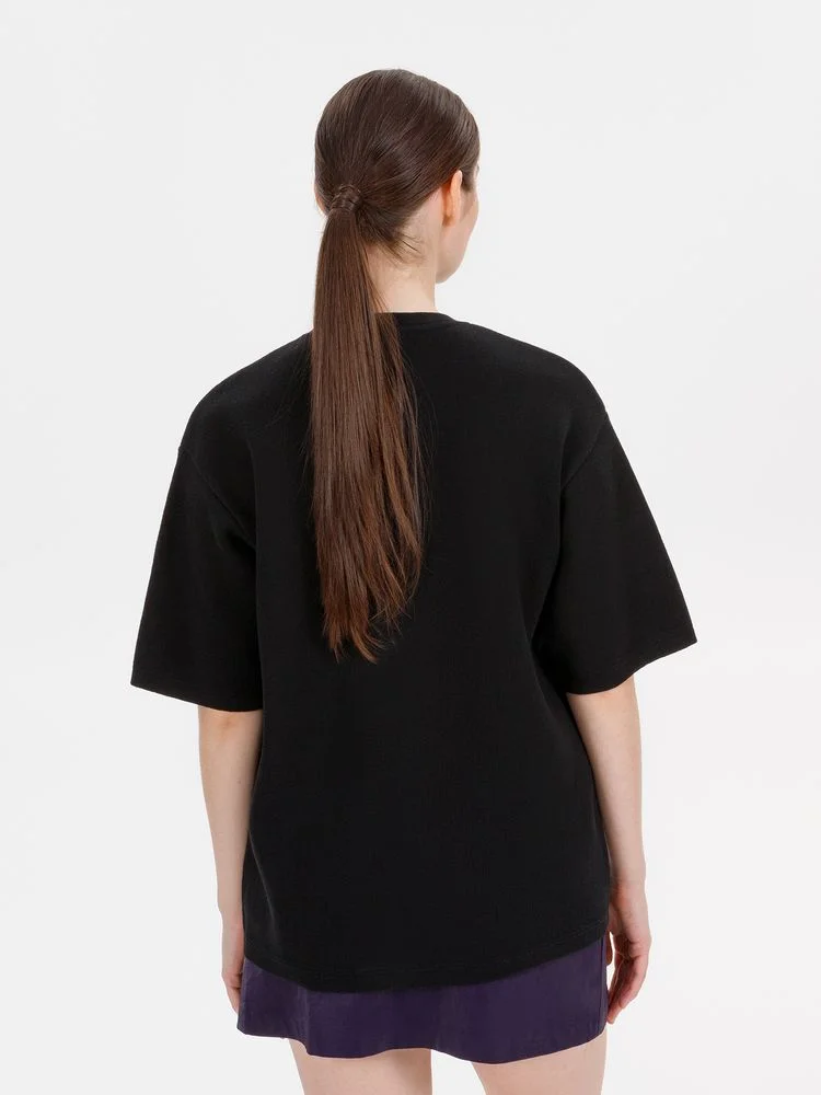 Джемпер с коротким рукавом Siluetti Volumica черный - фото 5