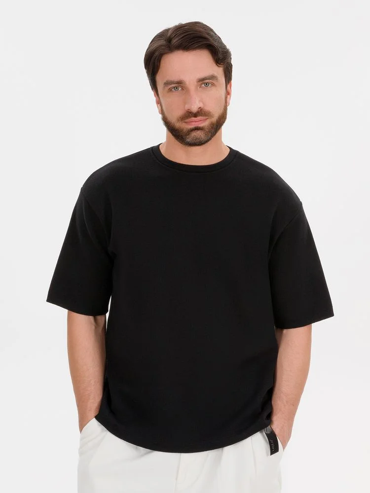 Джемпер с коротким рукавом Siluetti Volumica черный - фото 7