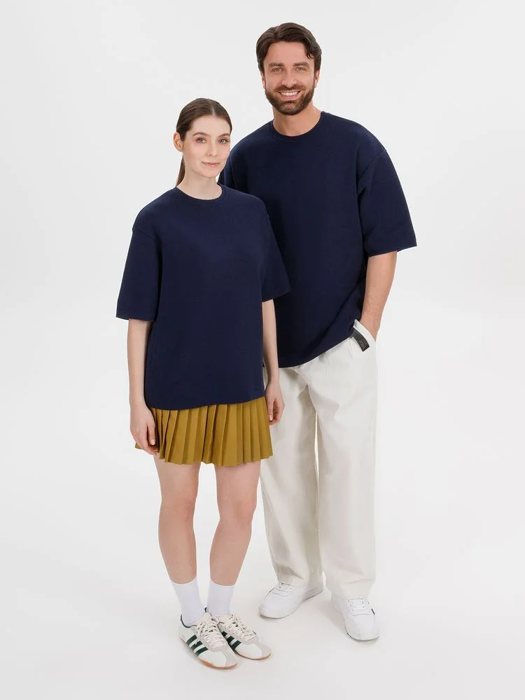 Джемпер с коротким рукавом Siluetti Volumica темно-синий - фото 11