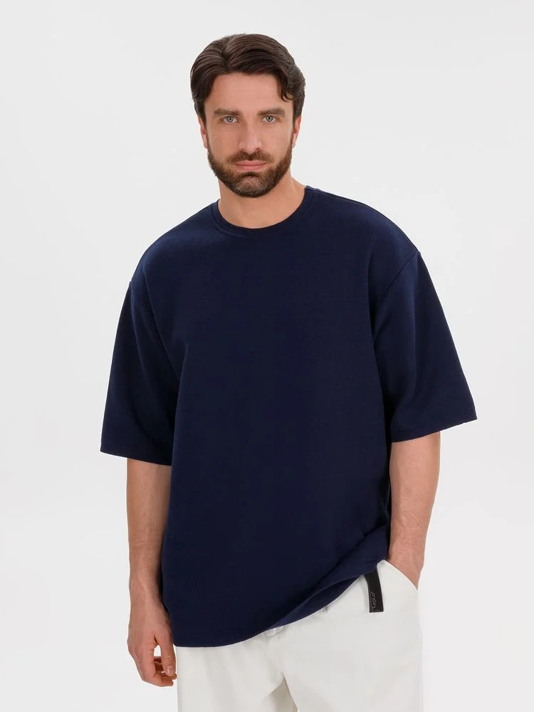 Джемпер с коротким рукавом Siluetti Volumica темно-синий - фото 7