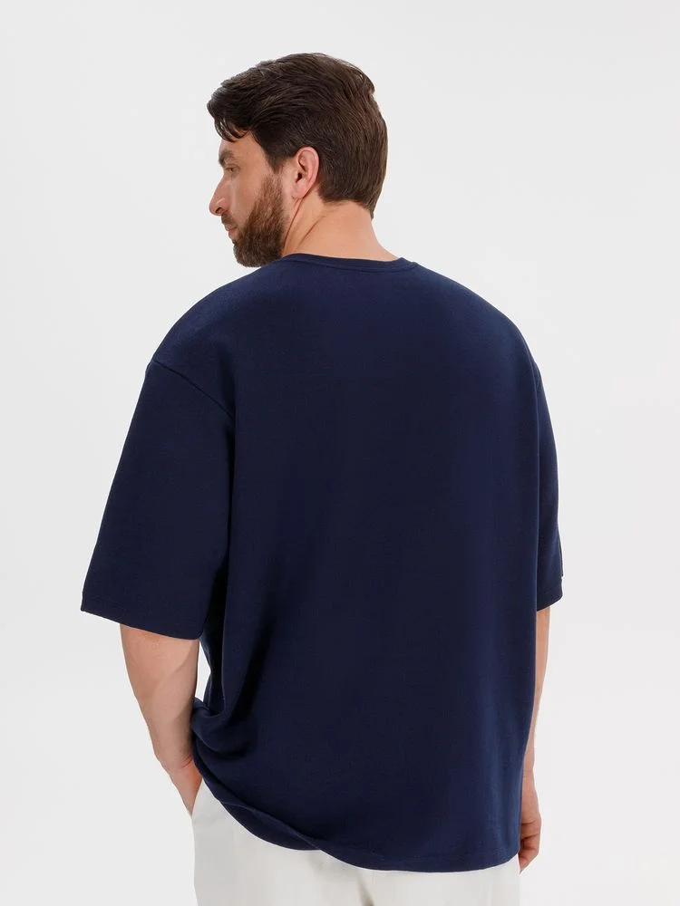 Джемпер с коротким рукавом Siluetti Volumica темно-синий - фото 8