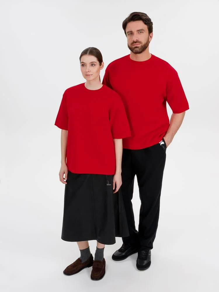 Джемпер с коротким рукавом Siluetti Volumica красный - фото 11