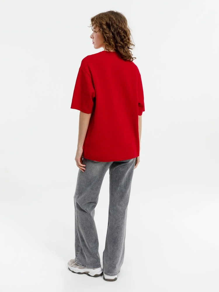 Джемпер с коротким рукавом Siluetti Volumica красный - фото 6