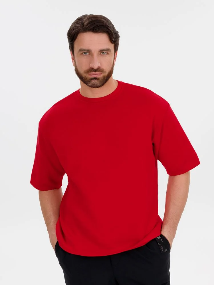 Джемпер с коротким рукавом Siluetti Volumica красный - фото 8