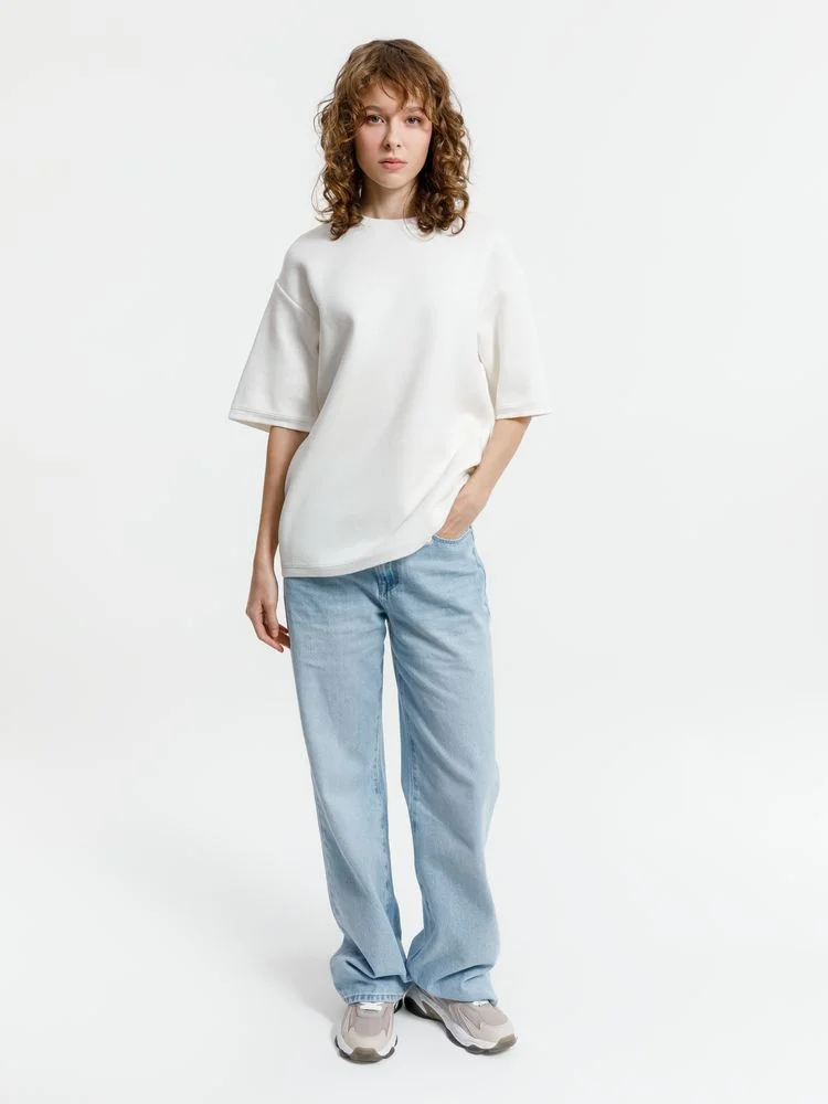 Джемпер с коротким рукавом Siluetti Volumica молочно-белый - фото 4