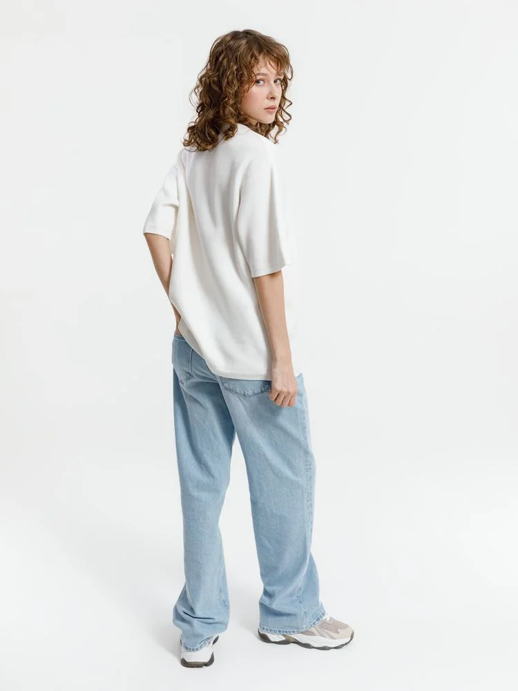 Джемпер с коротким рукавом Siluetti Volumica молочно-белый - фото 6