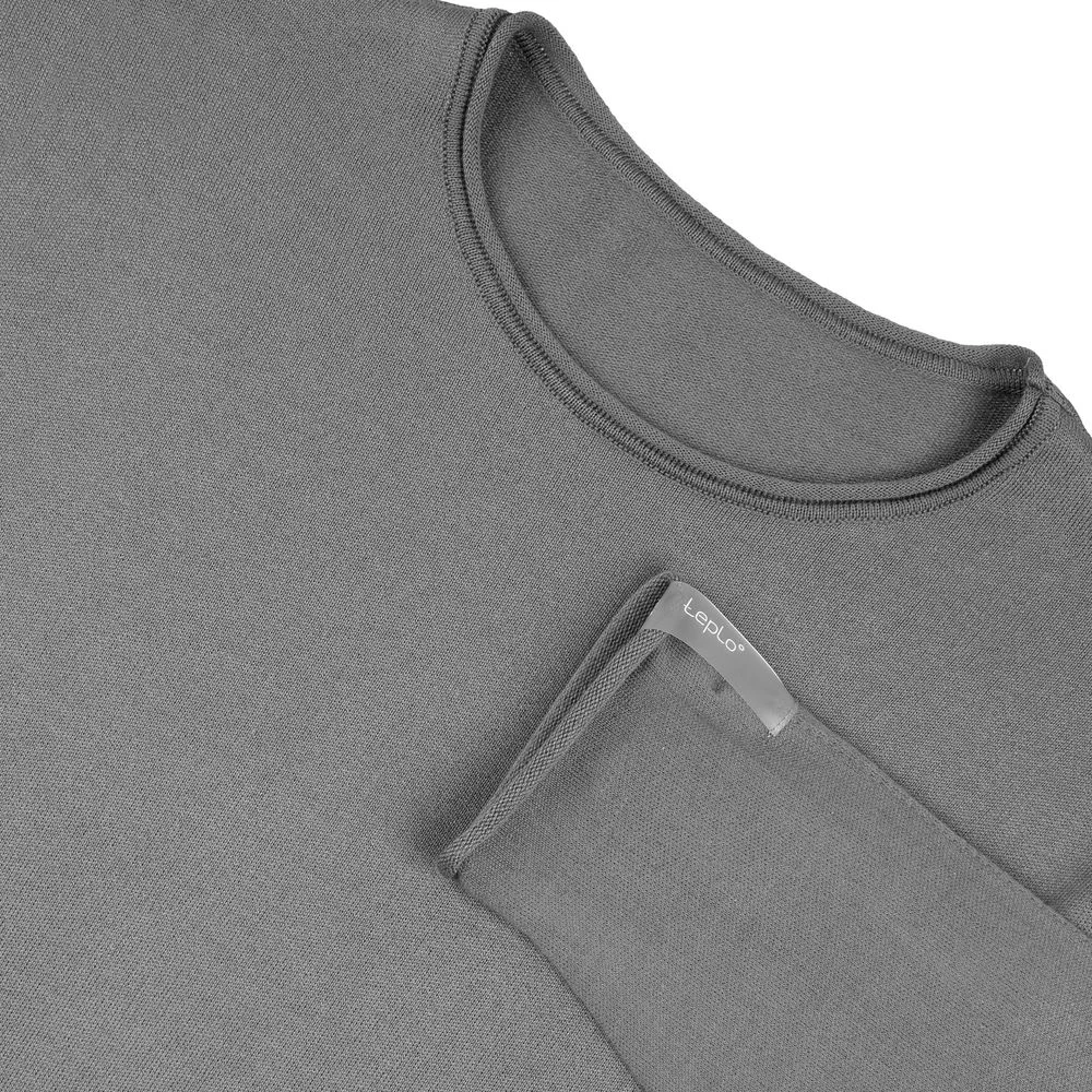 Лонгслив унисекс Siluetti Fuori серый - фото 3