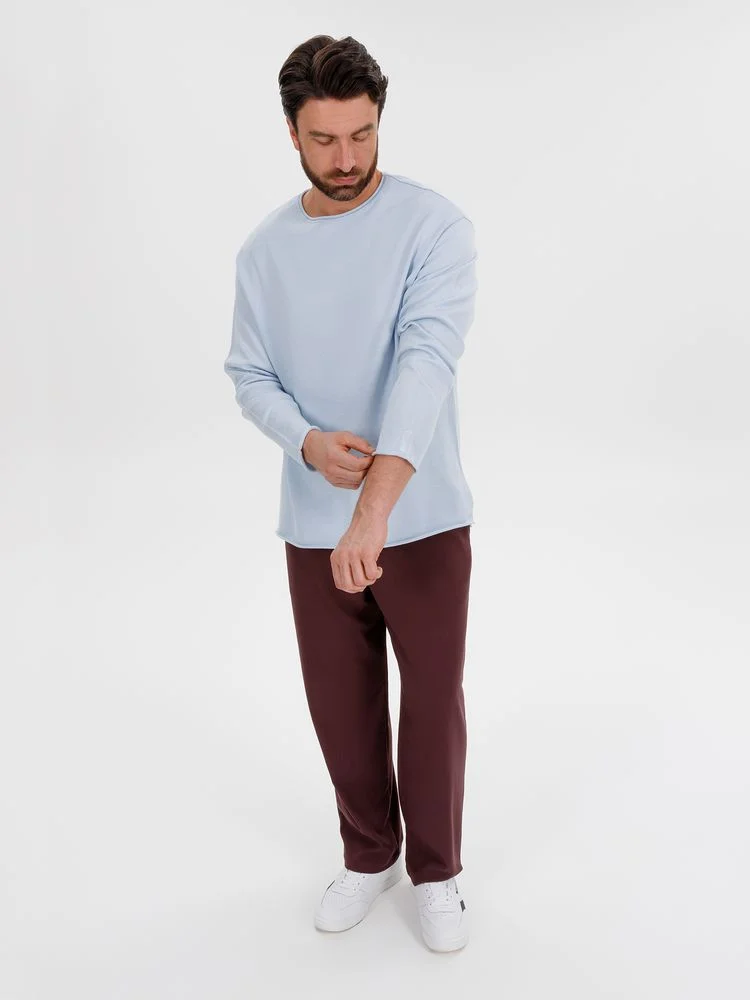 Лонгслив унисекс Siluetti Fuori светло-голубой - фото 10