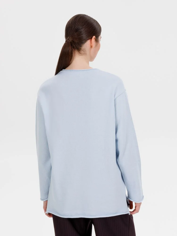 Лонгслив унисекс Siluetti Fuori светло-голубой - фото 6