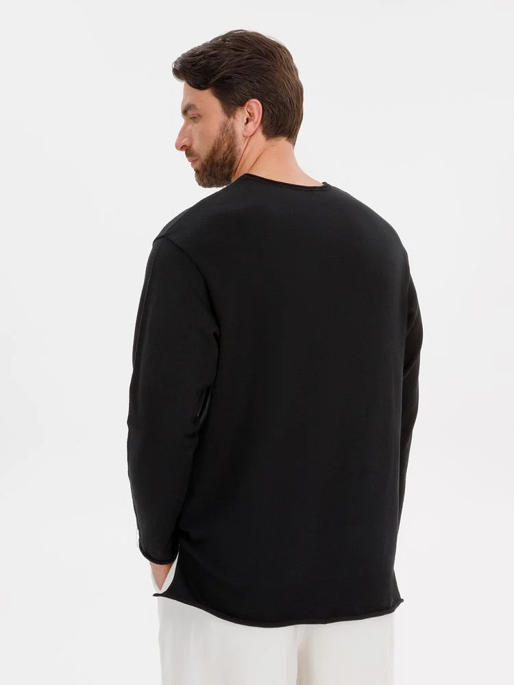 Лонгслив унисекс Siluetti Fuori черный - фото 10