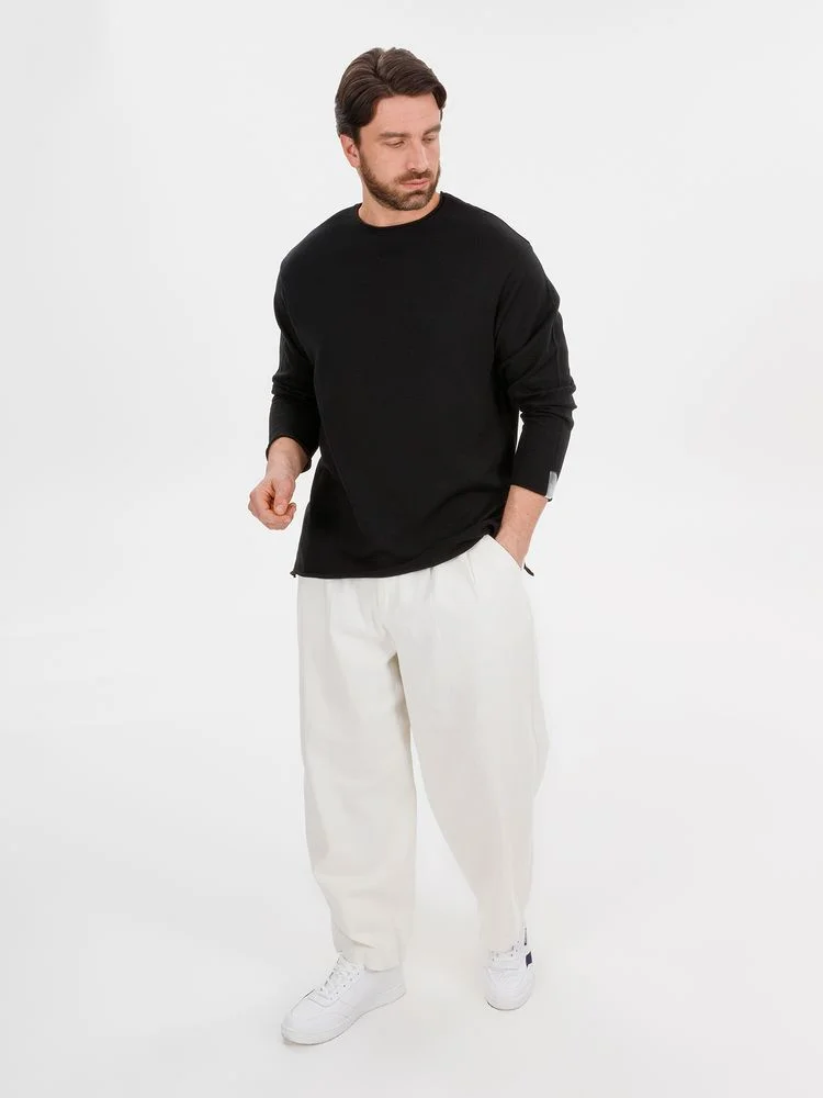 Лонгслив унисекс Siluetti Fuori черный - фото 11