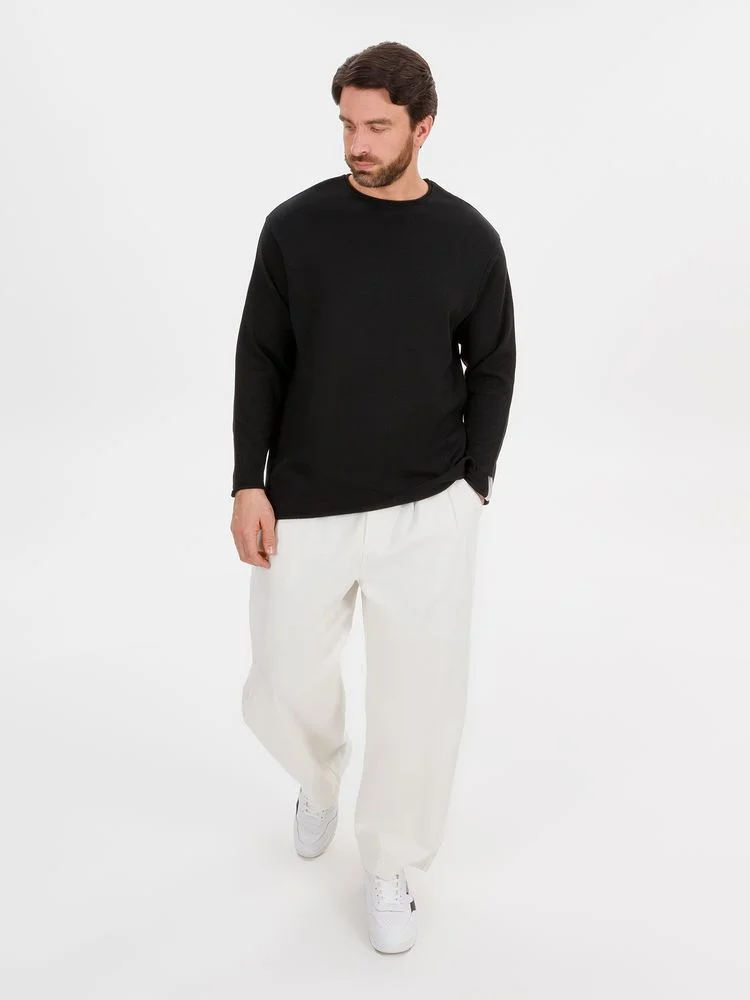 Лонгслив унисекс Siluetti Fuori черный - фото 12