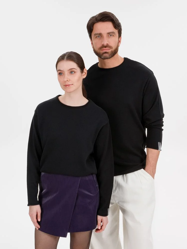 Лонгслив унисекс Siluetti Fuori черный - фото 16