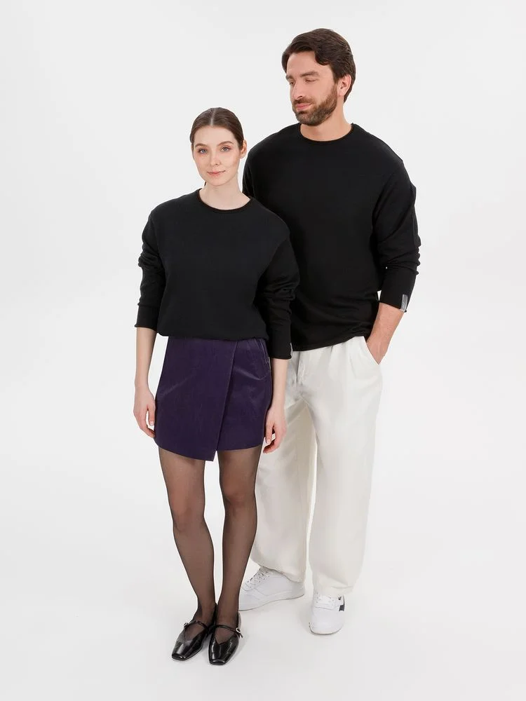 Лонгслив унисекс Siluetti Fuori черный - фото 17