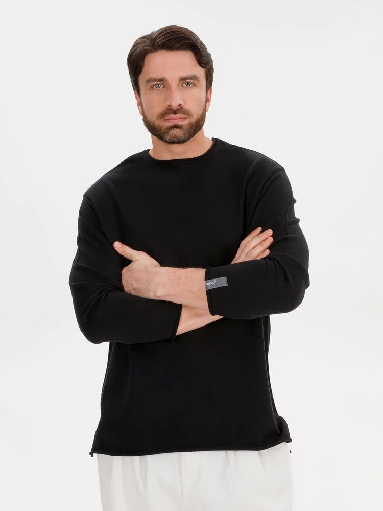 Лонгслив унисекс Siluetti Fuori черный - фото 9