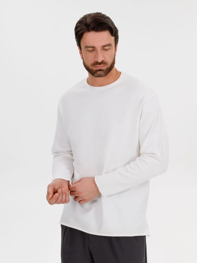 Лонгслив унисекс Siluetti Fuori молочно-белый - фото 10