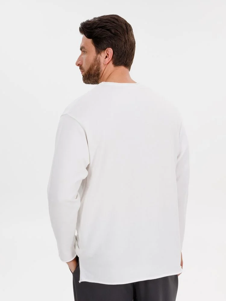Лонгслив унисекс Siluetti Fuori молочно-белый - фото 11