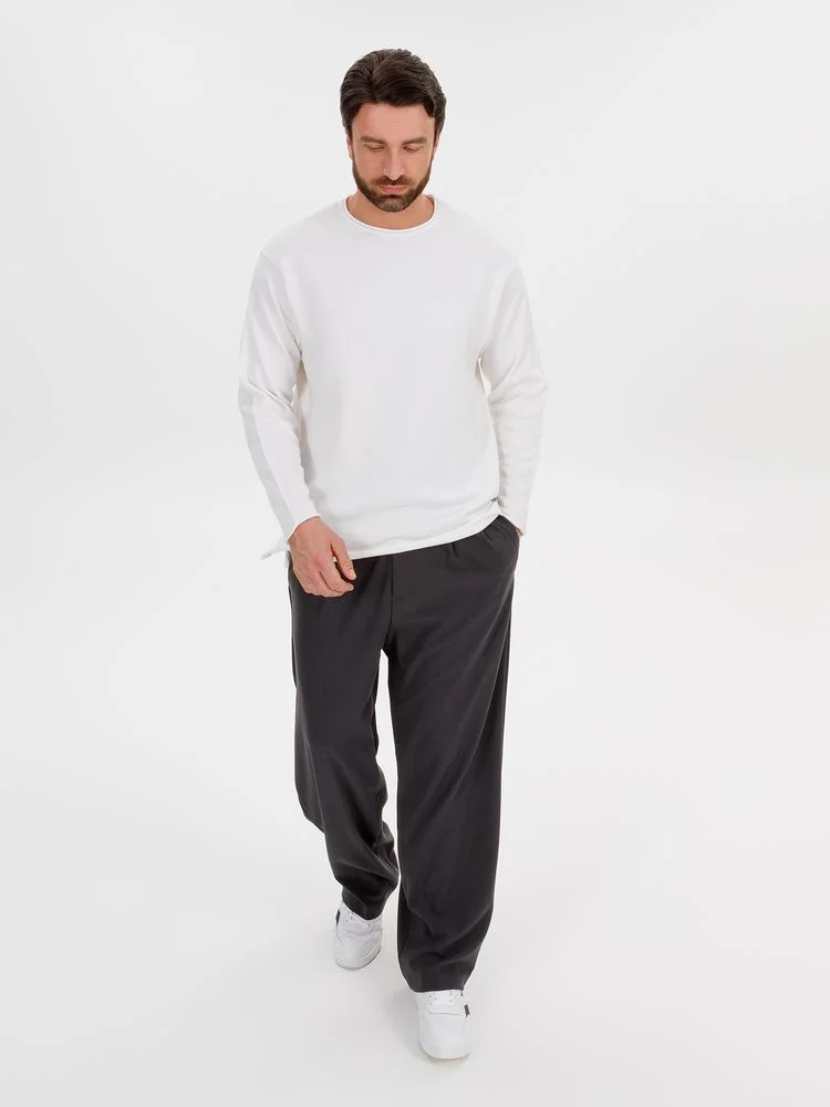 Лонгслив унисекс Siluetti Fuori молочно-белый - фото 12