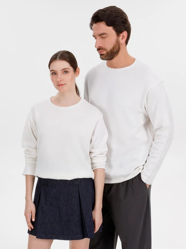 Лонгслив унисекс Siluetti Fuori молочно-белый - фото 13