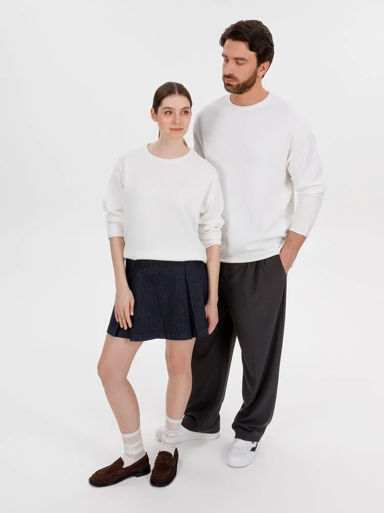 Лонгслив унисекс Siluetti Fuori молочно-белый - фото 14