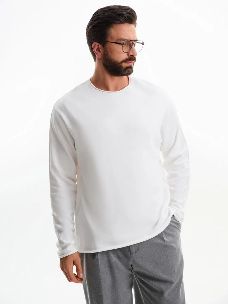 Лонгслив унисекс Siluetti Fuori молочно-белый - фото 15